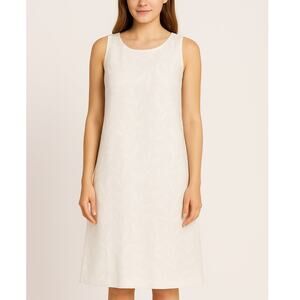 Betsey Johnson White Textured Sleeveless A-Line Dress Size 10 NWT